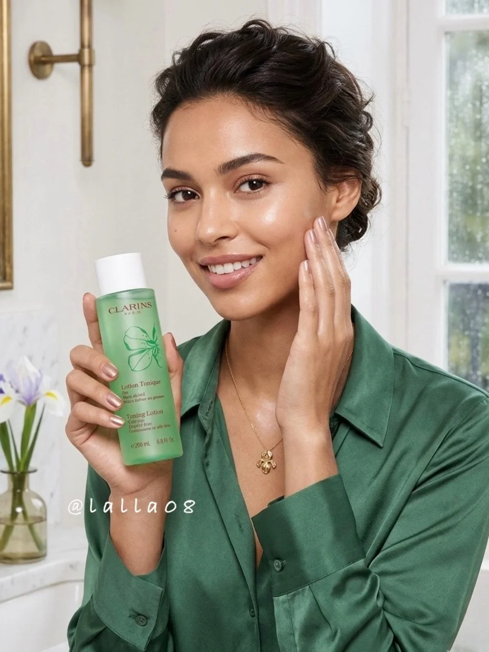 Clarins Toning Lotion w/ Iris Alcohol Free Combination or Oily Skin Toner 6.8oz